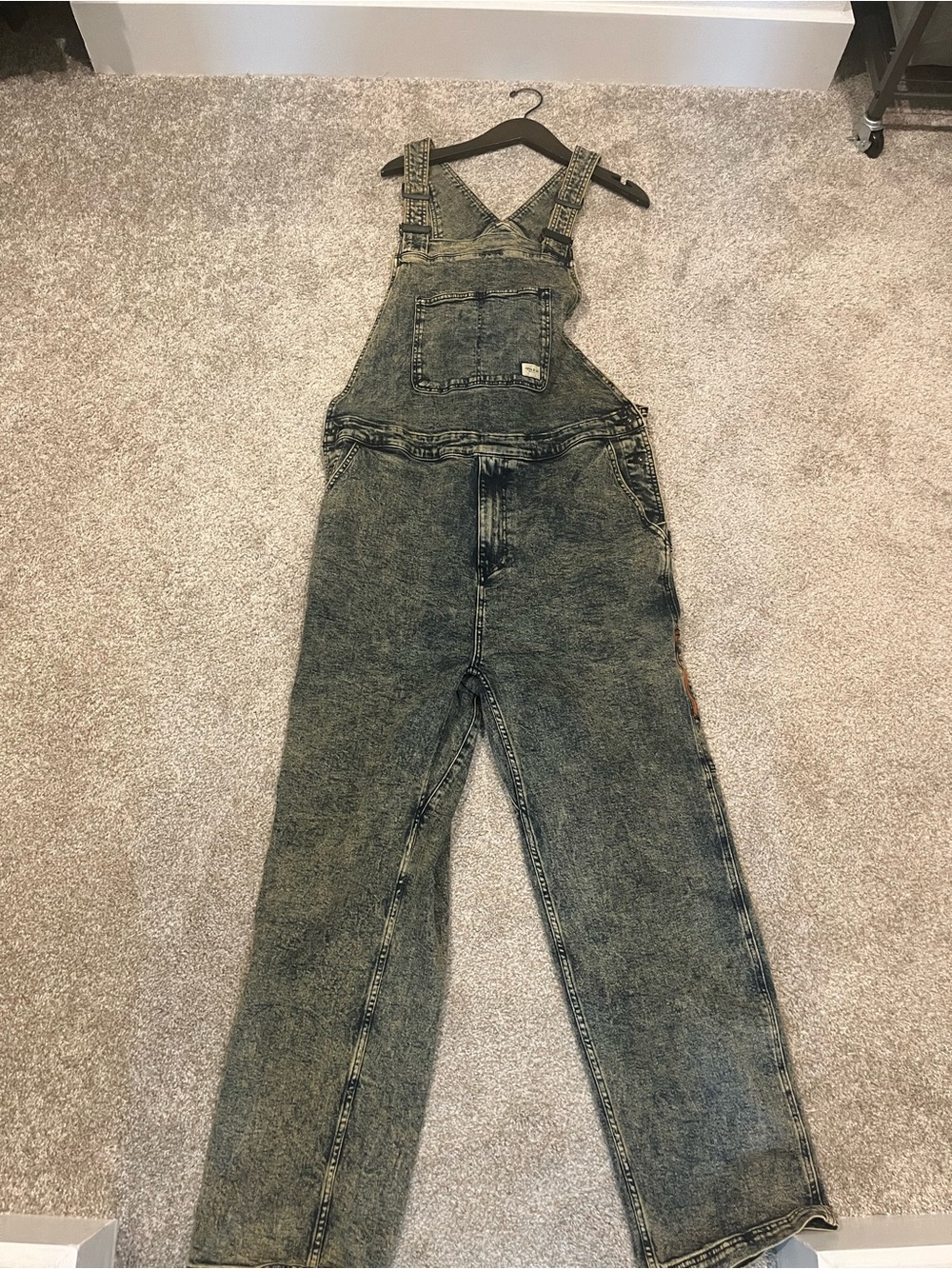 Ripton Men’s Acid Wash Denim Overalls